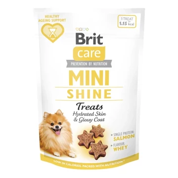 Brit Care Mini Treats Shine 50g - lazac és lenmag