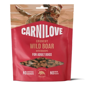 Carnilove Crunchy Snack - Vaddisznó hússal és csipkebogyóval 200g
