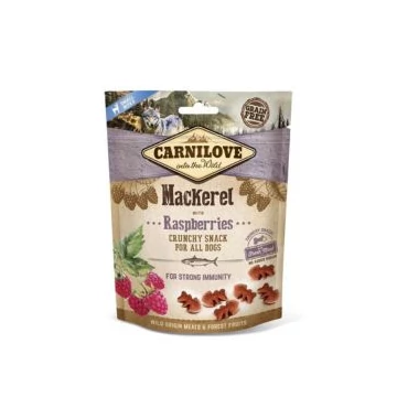 Carnilove Crunchy Snack - Makréla Hússal és Málnával 200g