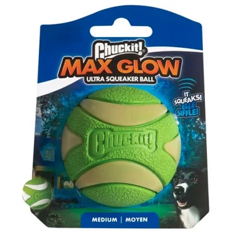Chuckit! Max glow ultra squeaker labda