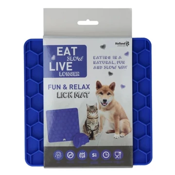 EAT SLOW LIVE LONGER FUN &amp; RELAX LICK MAT KÉK