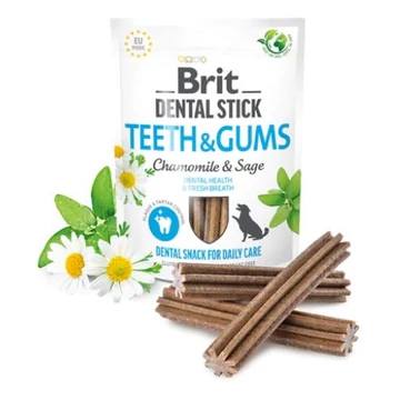 Brit Dental Stick Teeth&amp;Gums - Gluténmentes fogtisztító kutyáknak kamillával és zsályával