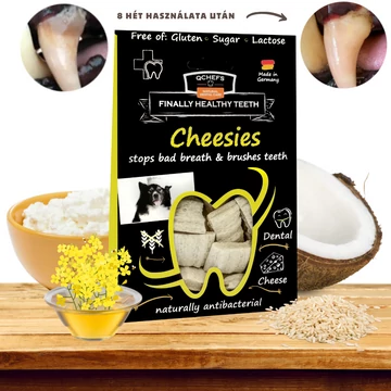 Qchefs Cheesies - Természetes fogtisztító jutalomfalat kutyáknak 