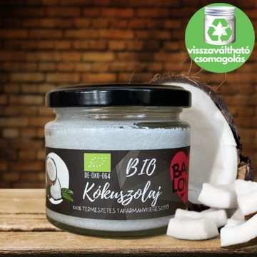 100% Bio kókuszolaj kutyáknak és macskáknak 200 ml, hidegen sajtolt, finomítatlan, BARF LOVE