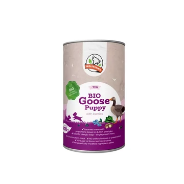 Farkaskonyha bio liba párolt menü kölyökkutyáknak 400g