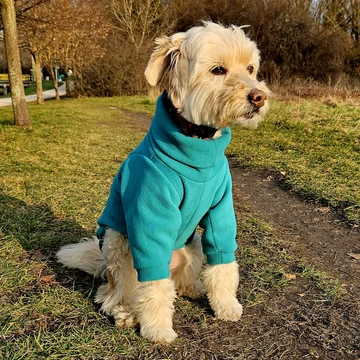 Polár pulóver - smaragdzöld