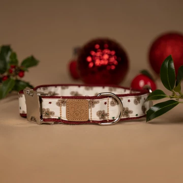 Mézi nyakörv bordó széles