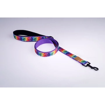 Lila színes cseppek póráz 120 cm