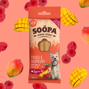 SOOPA dental sticks - mangóval és málnával 100g