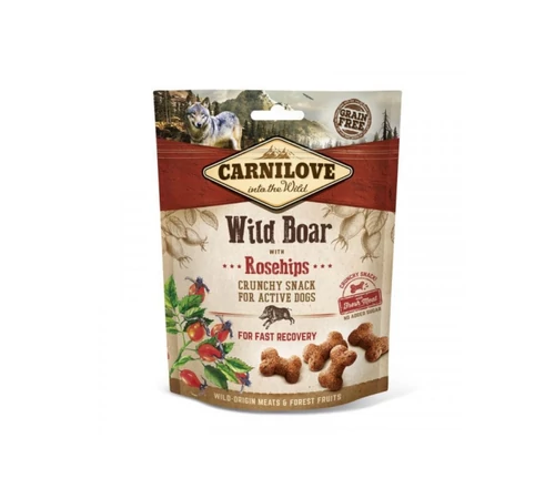 Carnilove Crunchy Snack - Vaddisznó hússal és csipkebogyóval 200g