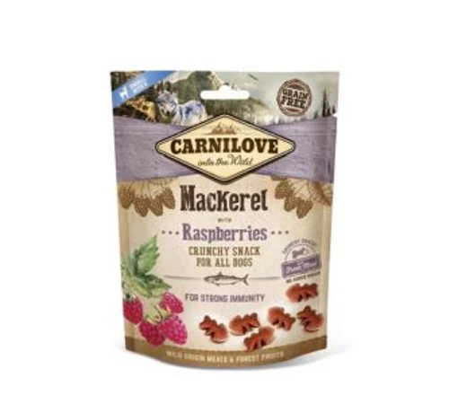 Carnilove Crunchy Snack - Makréla Hússal és Málnával 200g
