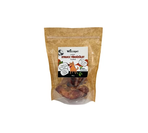 Whizzopet - Szárított strucc térdízület hipoallergén jutalomfalat kutyának