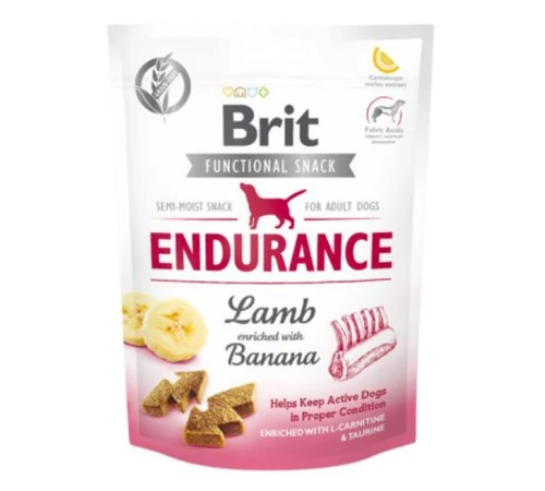 Brit Care Dog Functional Snack Endurance Lamb - jutalomfalat báránnyal és banánnal