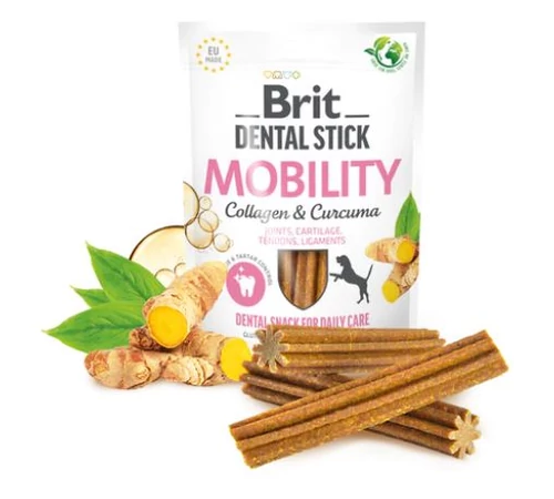 Brit Dental Stick Mobility - Gluténmentes fogtisztító kutyáknak kurkumával és kollagénnel