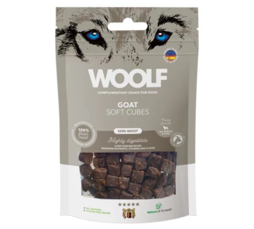 WOOLF főtt kecskehús kockák 100g