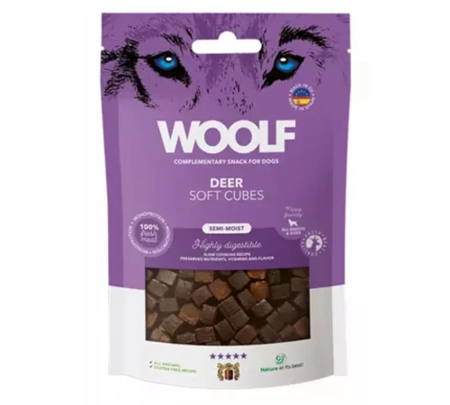WOOLF főtt szarvashús kocka 100g