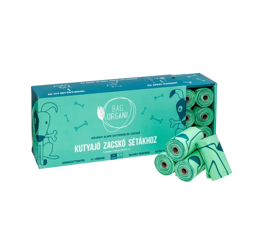 Bag Organi kutyajó zacskó sétákhoz - zöld