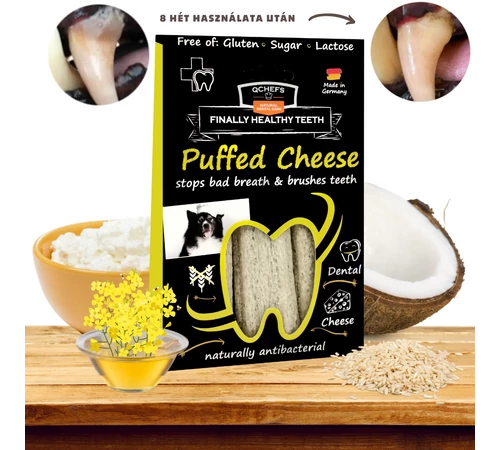Természetes fogtisztító stick kutyáknak - Qchefs Puffed Cheese