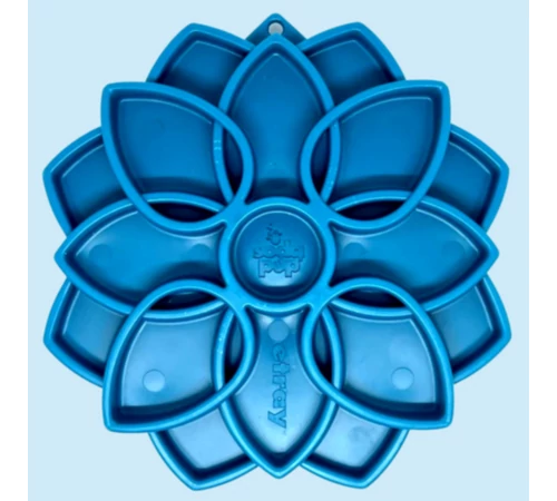 SodaPup® Mandala Habzsolásgátló tál kutyáknak - kék