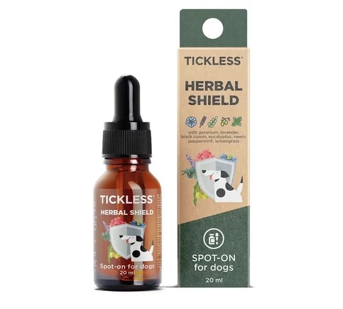 Tickless® Herbal Shield Spot-on - 100% természetes illóolaj keverék kutyáknak