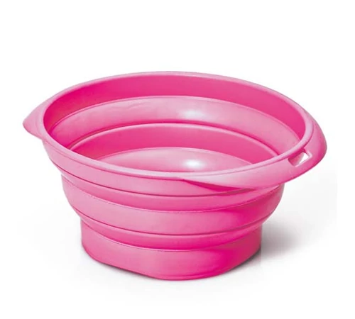 Szétnyitható tál utazáshoz kicsi - pink