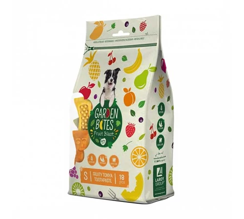 DUVO+ Garden Bites fruity friends S 7cm 18db / 270g gyümölcsös tasak