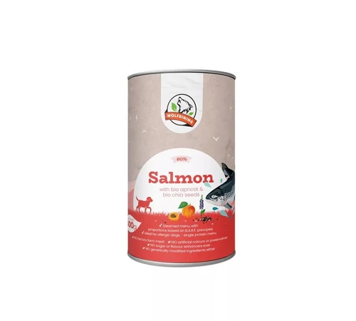 Lazacpárolt menü kutyáknak 400g