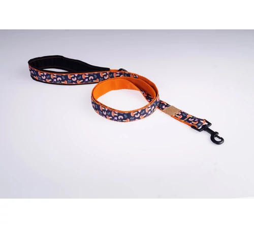 Narancssárga gombás póráz 120 cm
