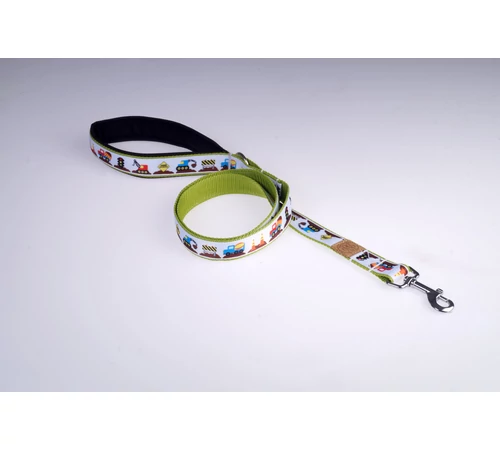 Zöld munkagépes póráz 120 cm