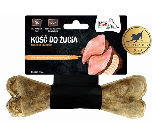 Rágócsont válogatós kutyáknak nyúlhússal és banánnal