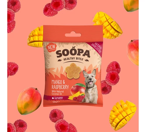 SOOPA Healthy Bites - mangóval és málnával 50g