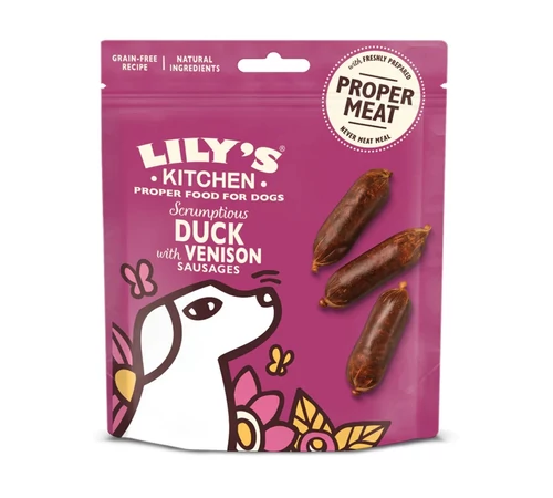 Lily's Kitchen Minikolbászkák - kacsa és szarvashússal 70g
